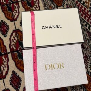 Chanel and Dior gift boxes